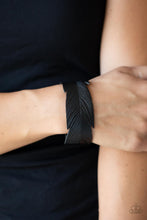 Load image into Gallery viewer, Whimsically Winging It - Black Leather Band Paparazzi
