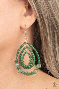 Prana Party - Green Earring Paparazzi