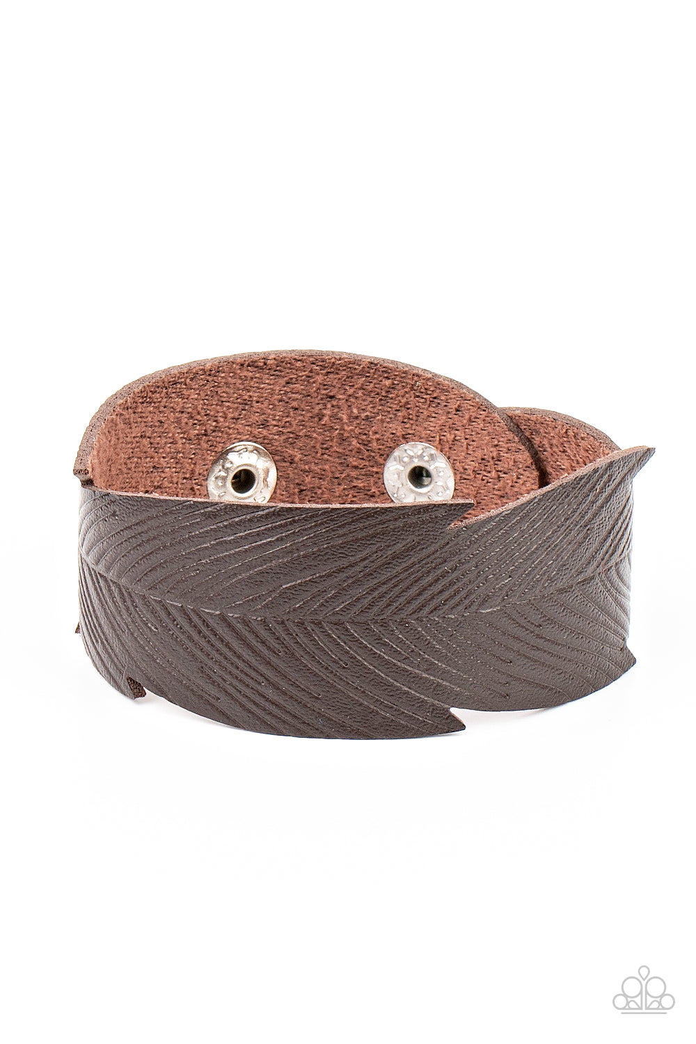 Whimsically Winging It - Brown Leather Bracelet Paparazzi