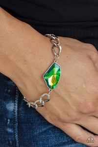 Galactic Grunge - Green Bracelet Paparazzi