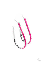 Load image into Gallery viewer, Beaded Bauble - Pink Hoop Earring Paparazzi
