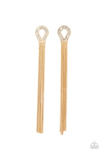 Paparazzi Dallas Debutante - Gold Earring