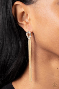 Paparazzi Dallas Debutante - Gold Earring