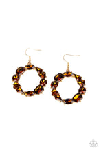 Load image into Gallery viewer, Paparazzi GLOWING in Circles - Brown Rhinestone Earring
