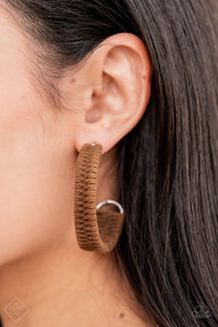 Rural Guru - Brown Hoop Earring Paparazzi