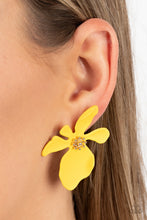 Load image into Gallery viewer, Hawaiian Heiress - Yellow Earring Paparazzi
