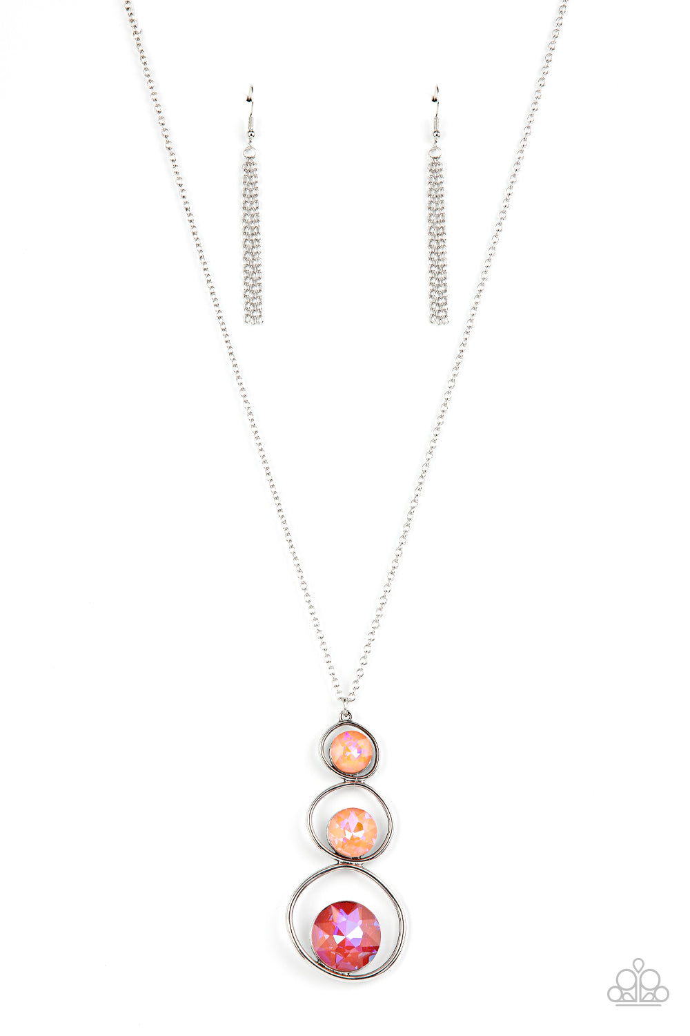 Paparazzi Celestial Courtier - Multi Orange Necklace