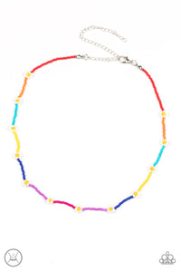 Colorfully Flower Child - Multi Seed Bead Necklace Paparazzi