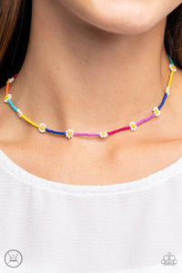 Colorfully Flower Child - Multi Seed Bead Necklace Paparazzi