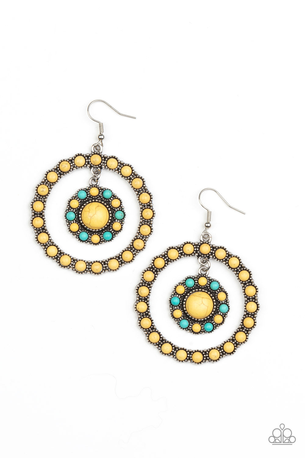 Paparazzi Saguaro Sanctuary - Yellow Stone Earring