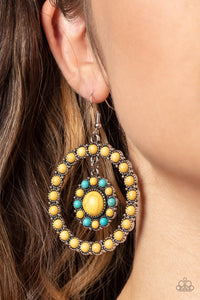 Paparazzi Saguaro Sanctuary - Yellow Stone Earring