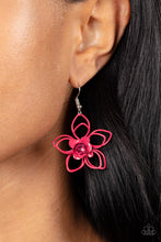 Load image into Gallery viewer, Botanical Bonanza - Pink Earring Paparazzi
