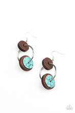 Load image into Gallery viewer, Artisanal Aesthetic - Blue Wood Earring Paparazzi
