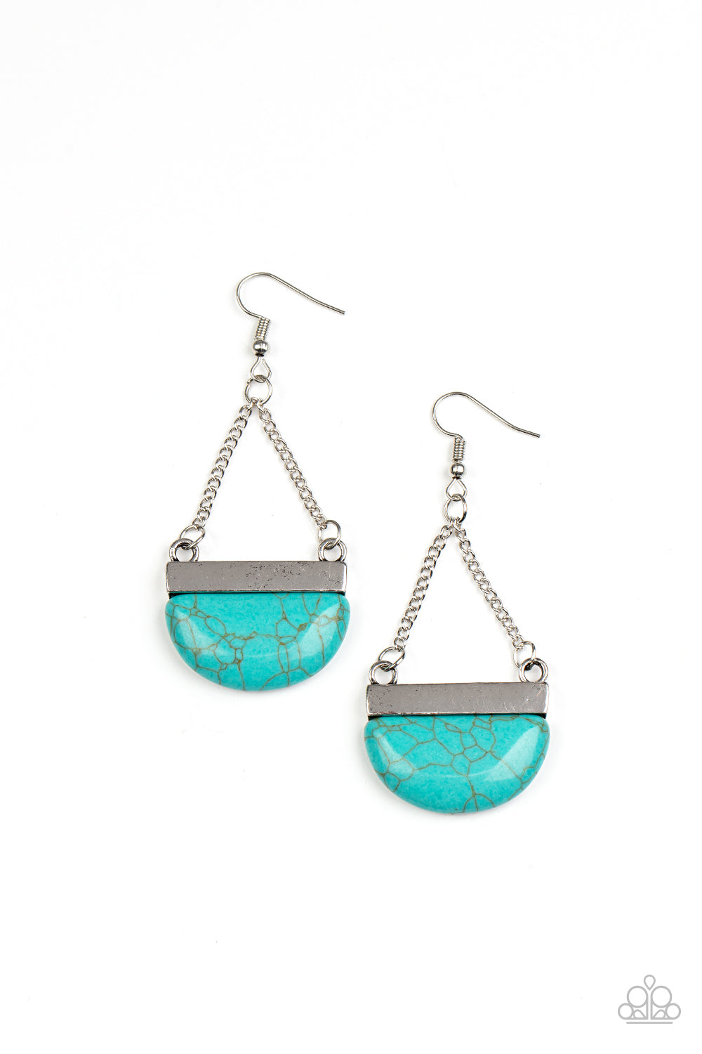 Mesa Mezzanine - Blue Turquoise Earring Paparazzi