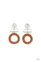 Load image into Gallery viewer, Paparazzi Woven Whimsicality - Brown Wood Earring
