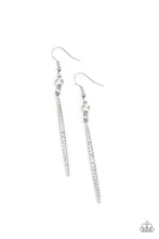 Load image into Gallery viewer, Paparazzi Skyscraping Shimmer - White Rhinestone Earring
