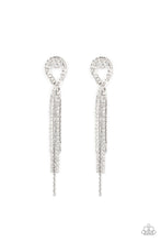 Load image into Gallery viewer, Paparazzi Luxury Lasso - White Rhinestone Earring
