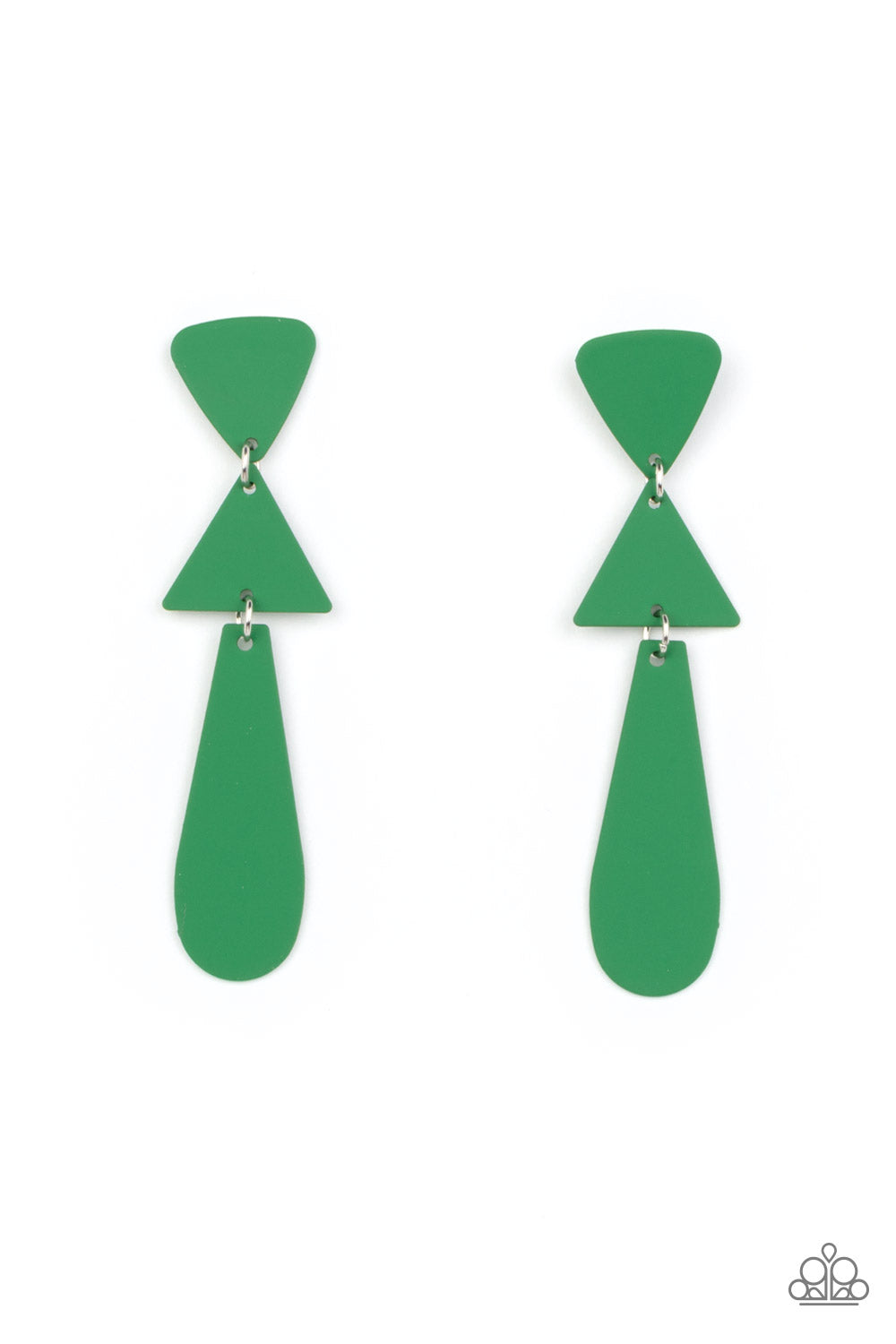 Retro Redux - Green Earring Paparazzi