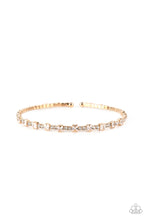 Load image into Gallery viewer, Paparazzi Timelessly Tiny - Gold Rhinestone Bracelet
