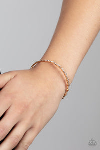 Paparazzi Timelessly Tiny - Gold Rhinestone Bracelet