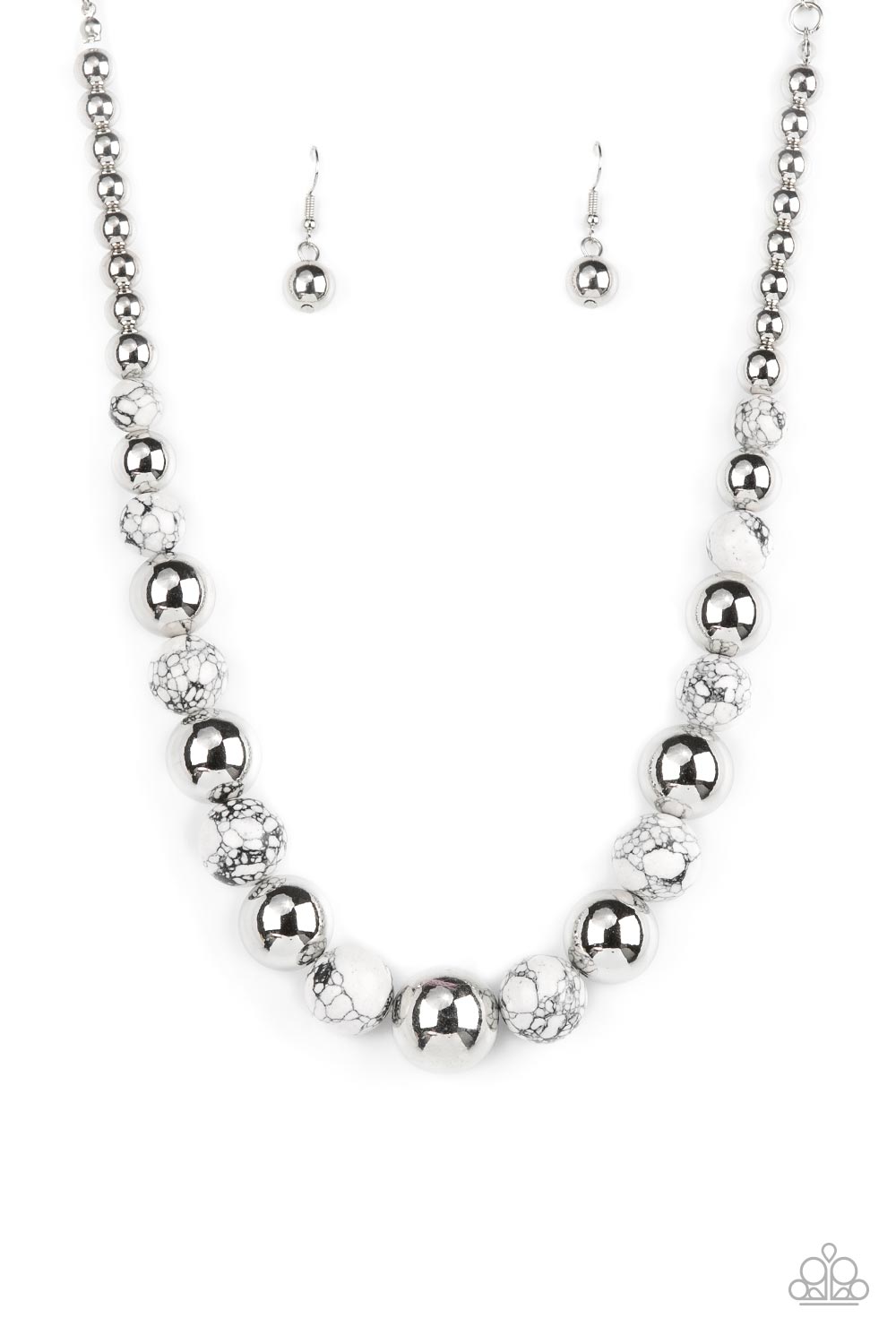 Paparazzi Stone Age Adventurer - White Stone Necklace