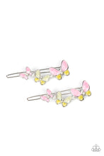 Load image into Gallery viewer, Bushels of Butterflies - Pink Butterfly Hair Clip Paparazzi
