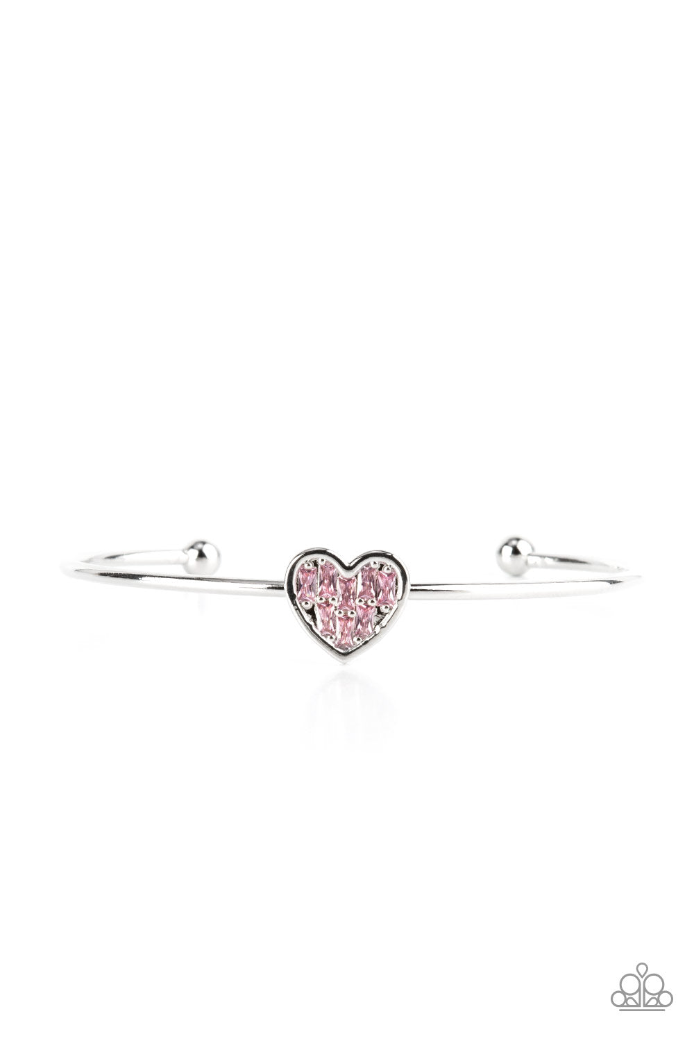 Heart of Ice - Pink Heart Bracelet Paparazzi