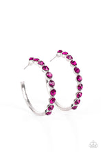 Load image into Gallery viewer, Photo Finish - Pink Hoop Earring Paparazzi
