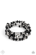 Load image into Gallery viewer, Paparazzi Dynamic Dazzle - Black Coil Bracelet
