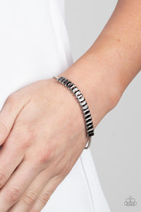 Glitz and Glimmer - Silver Hematite Bracelet Paparazzi