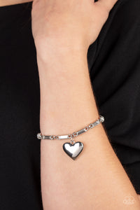 Sweetheart Secrets - White Rhinestone Bracelet Paparazzi