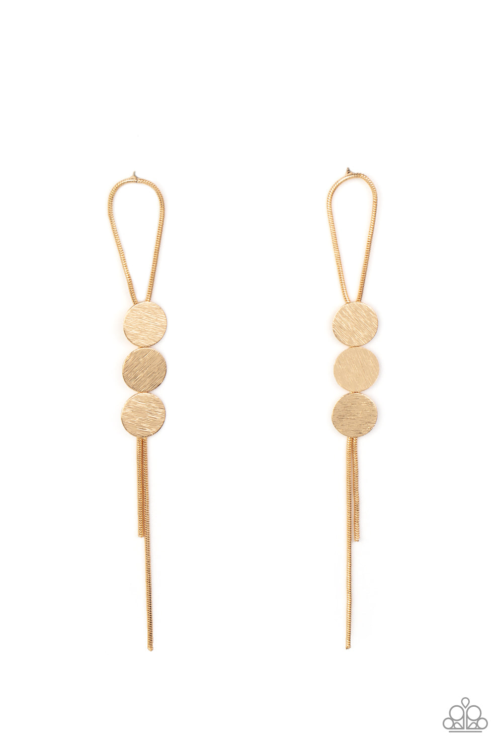 Bolo Beam - Gold Post Earring Paparazzi