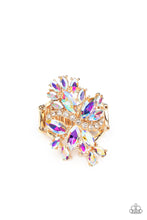 Load image into Gallery viewer, Flauntable Flare - Gold Iridescent Ring Paparazzi
