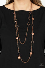 Load image into Gallery viewer, Chicly Cupid - Copper Heart Necklace Paparazzi
