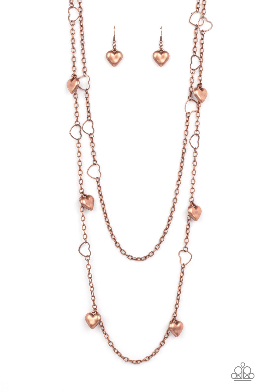 Chicly Cupid - Copper Heart Necklace Paparazzi