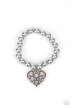 Load image into Gallery viewer, Paparazzi Cutely Crushing - Silver Pearl Bracelet
