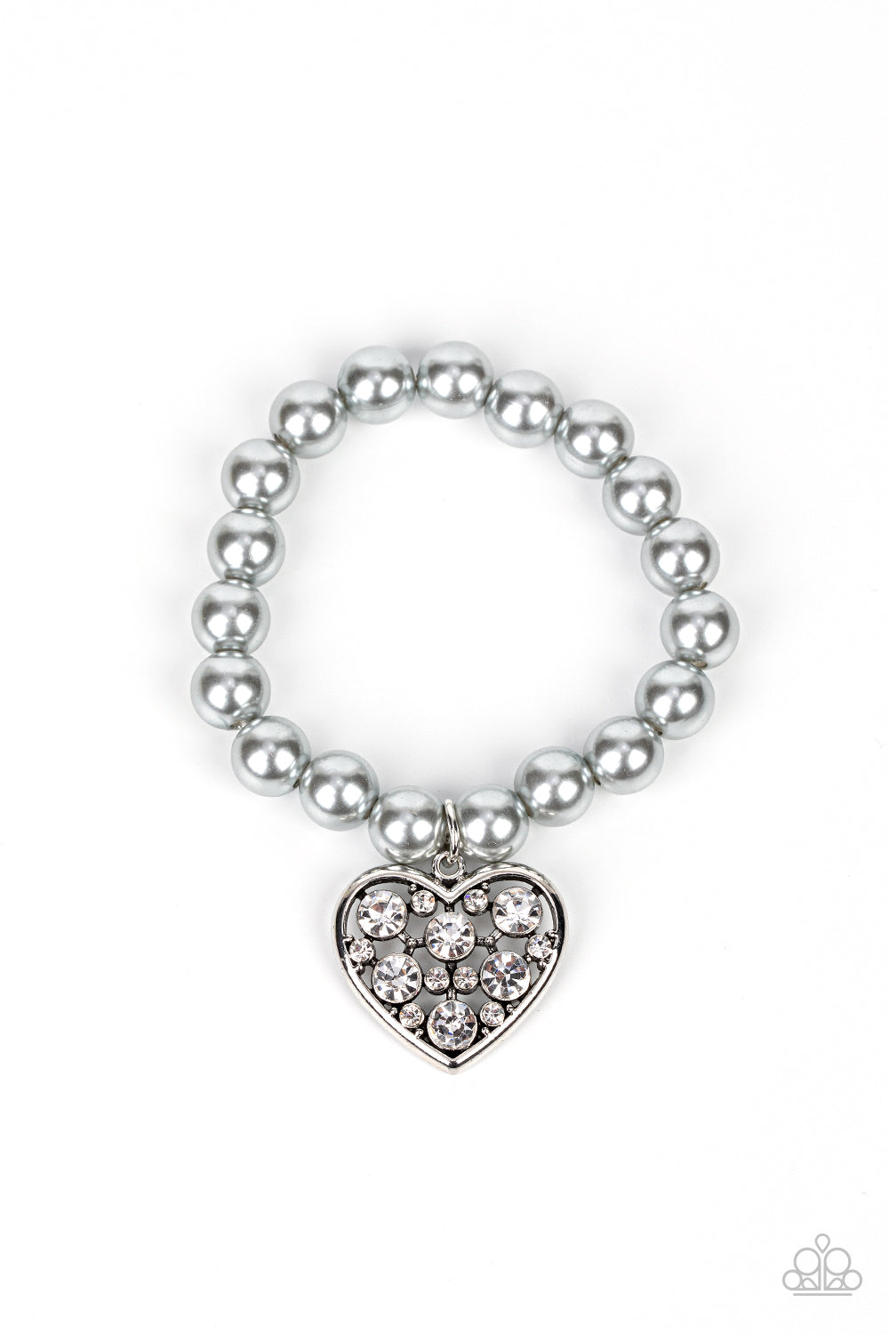 Paparazzi Cutely Crushing - Silver Pearl Bracelet