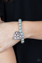 Load image into Gallery viewer, Paparazzi Cutely Crushing - Silver Pearl Bracelet

