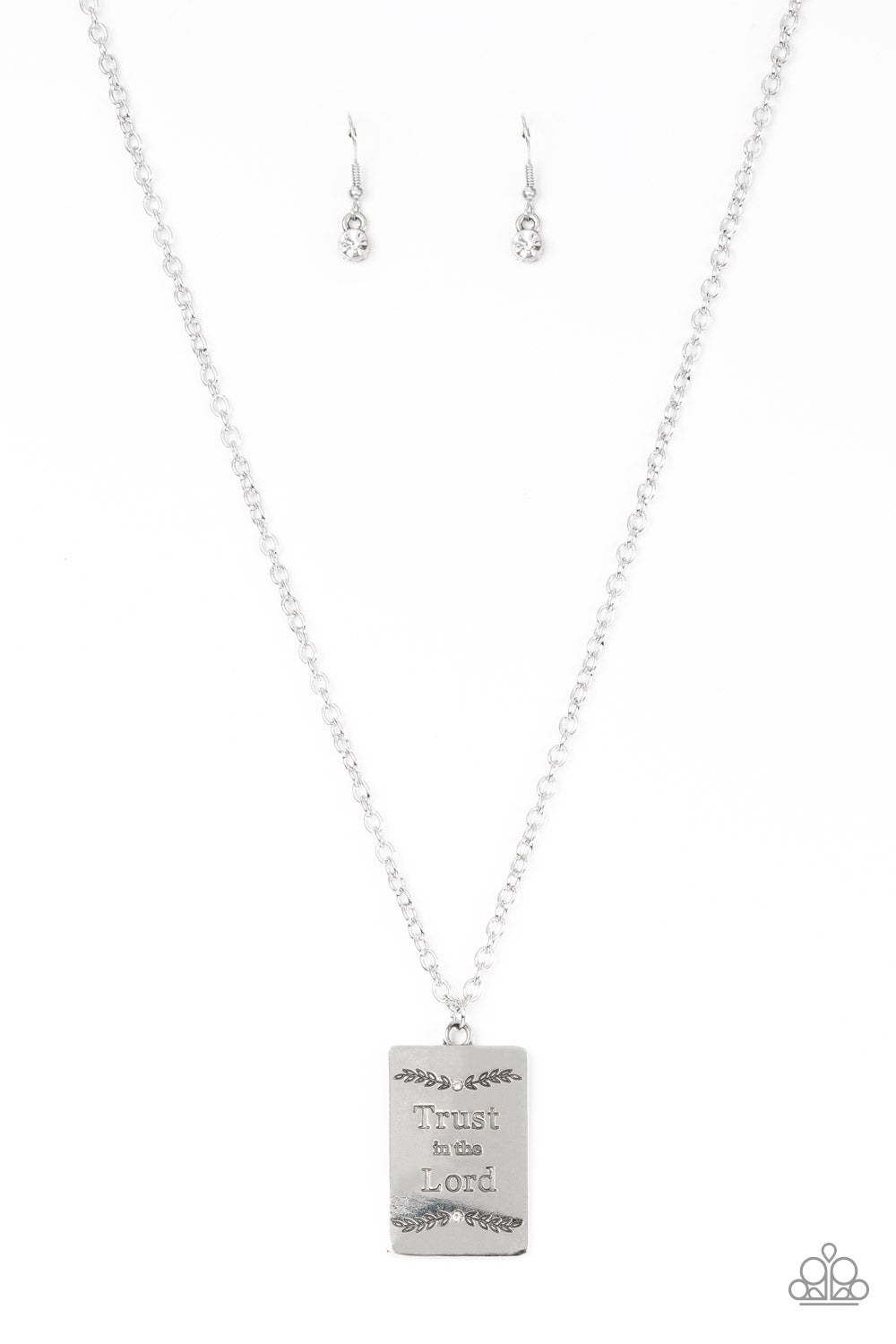 Paparazzi All About Trust - Silver Necklace