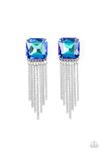 Load image into Gallery viewer, Supernova Novelty - Blue Rhinestone Earring Paparazzi
