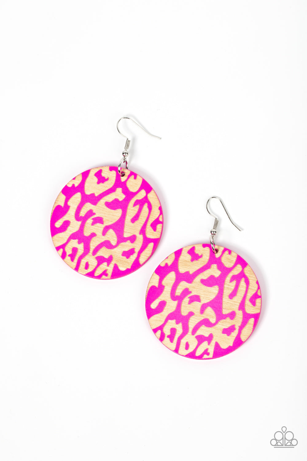 Paparazzi Catwalk Safari - Pink Wood Earring