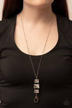 Load image into Gallery viewer, Paparazzi Totem - White Rhinestone Lanyard Necklace
