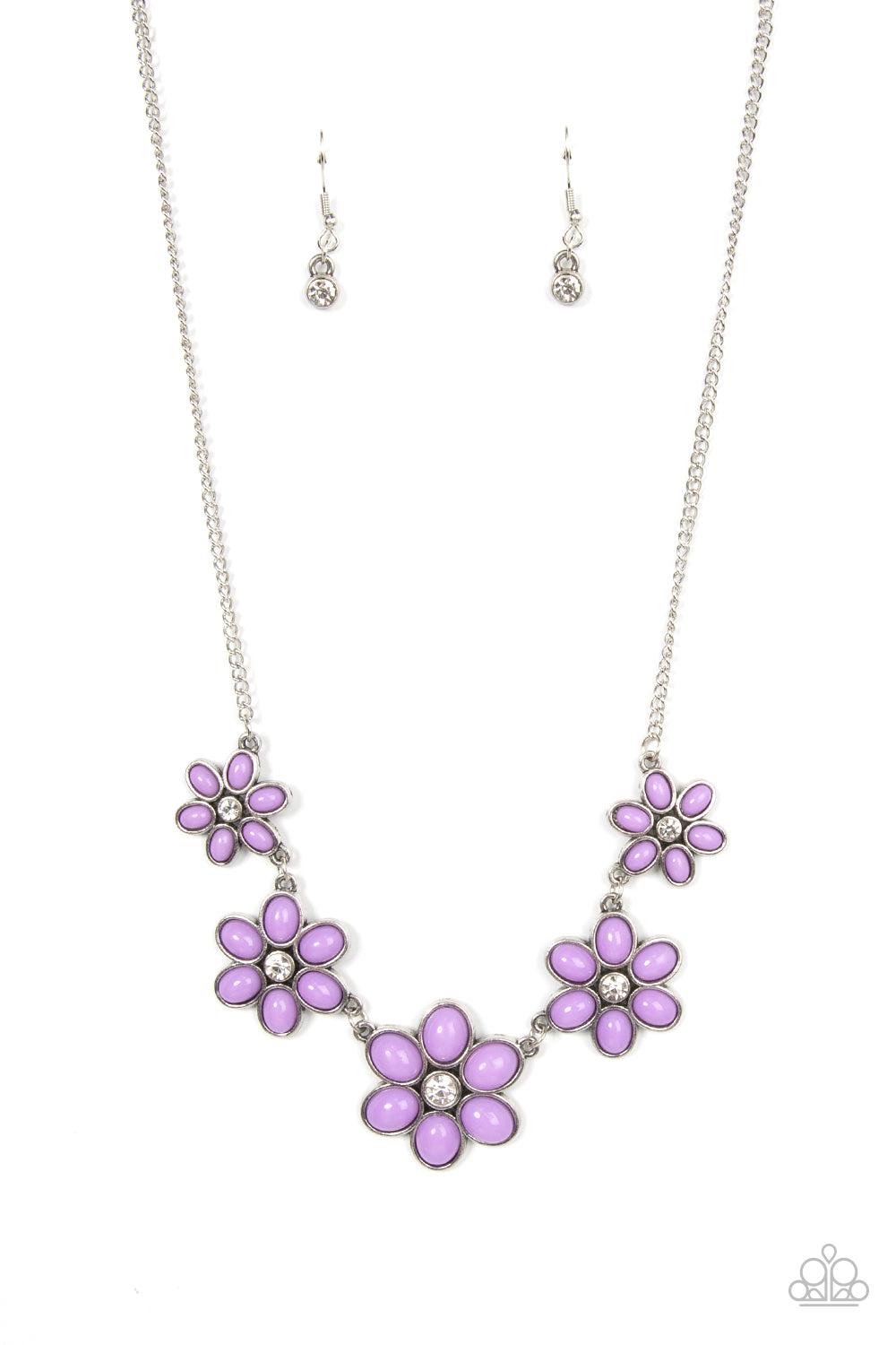 Paparazzi Prairie Party - Purple Floral Necklace