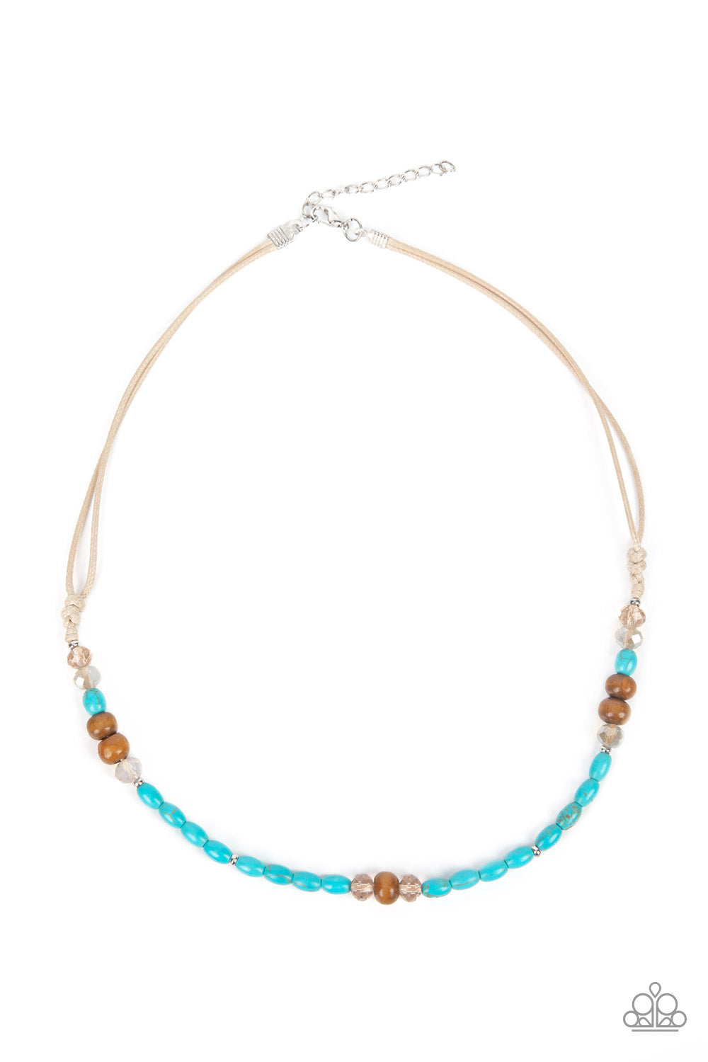 Paparazzi Groundbreaking Glamour - Blue Stone Necklace