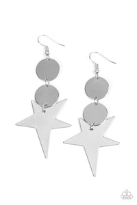 Paparazzi Star Bizarre - Silver Earring