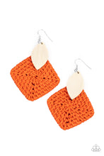 Load image into Gallery viewer, Sabbatical WEAVE - Orange Wood Earring  Paparazzi
