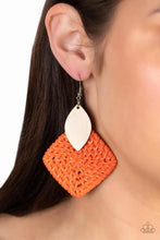 Load image into Gallery viewer, Sabbatical WEAVE - Orange Wood Earring  Paparazzi
