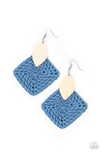 Load image into Gallery viewer, Paparazzi Sabbatical WEAVE - Blue Wood Earring
