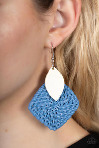 Paparazzi Sabbatical WEAVE - Blue Wood Earring