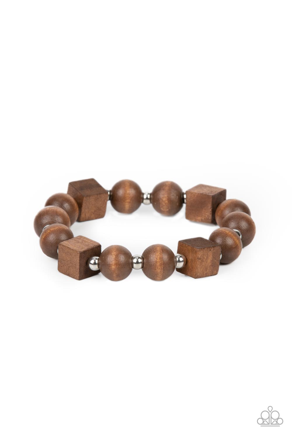 Paparazzi Timber Trendsetter - Brown Wood Bracelet